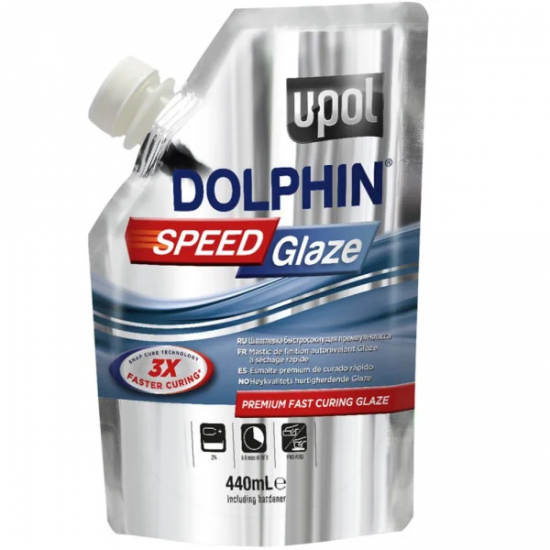 Шпаклівка рідка швидковисихаюча U-POL Dolphin Speed Glaze 440мл