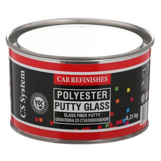 Шпаклівка зі скловолокном CS System GLASS 0,25 кг + відп.