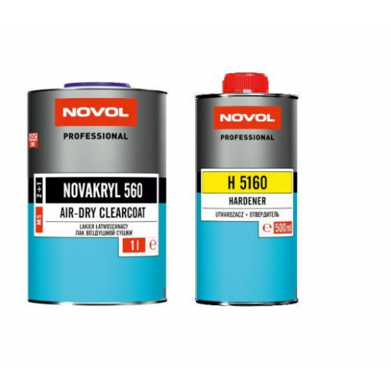 NOVAKRYL 560  MS Акриловий лак повітряної сушки 1,0л + 0,5л затверджувач H5160