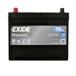 Акумулятор EXIDE PREMIUM 75Ah  Eb  (-/+) (630EN) (д260*ш173*в225) EB754