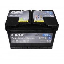 Акумулятор EXIDE PREMIUM 77Ah  Eb  (-/+) (760EN) (д260*ш173*в225) EA770