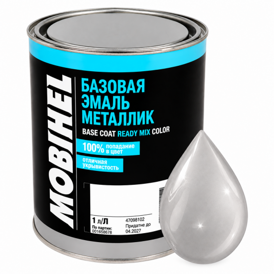 LB9A  PURE-UNI Автоемаль (фарба для авто) базова металік Mobihel 1л