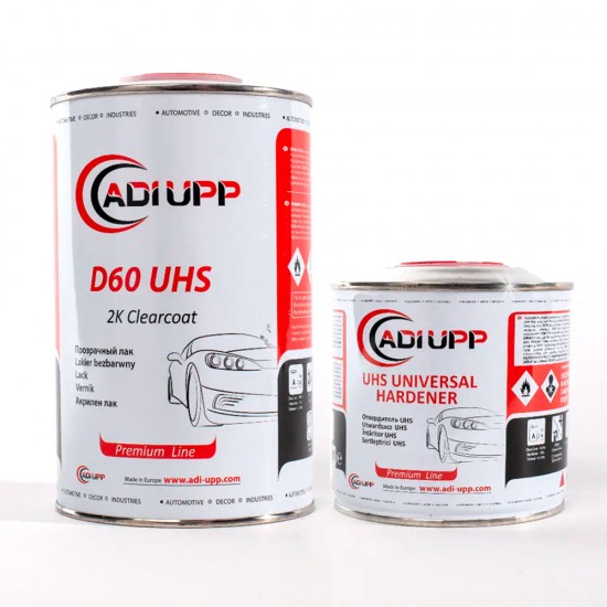 ADI UPP Автомобільний Лак D60 UHS (комплект 0,9л + 0,45л) Затверджувач D60 UHS / Made in Italy