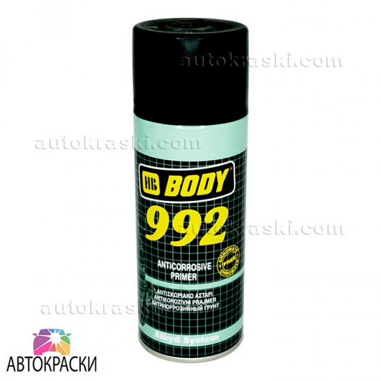 BODY 992 антикорозійний ґрунт спрей 1К чорний 0,4л