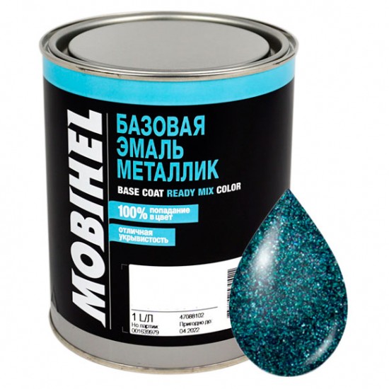 498 Лазурно-синя Автоемаль базова металік Mobihel 1л