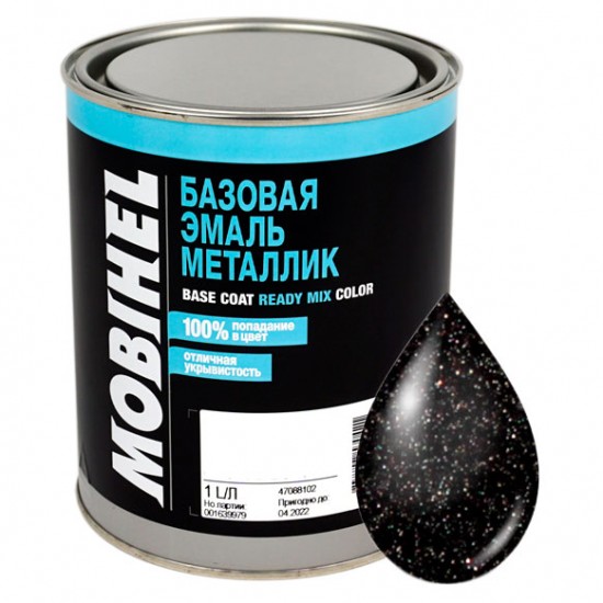 635 Чорний шоколад Автоемаль базова металік Mobihel 1л