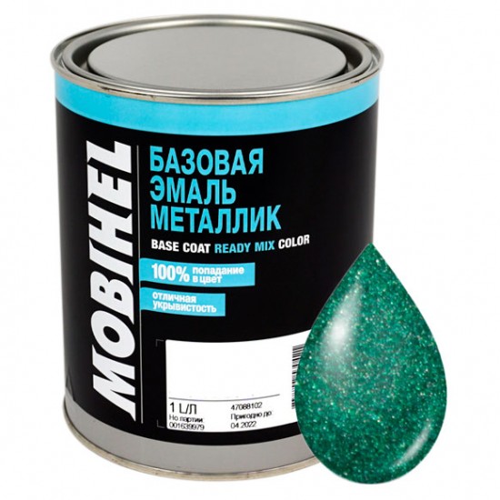 963 Зелена Автоемаль базова металік Mobihel 1л