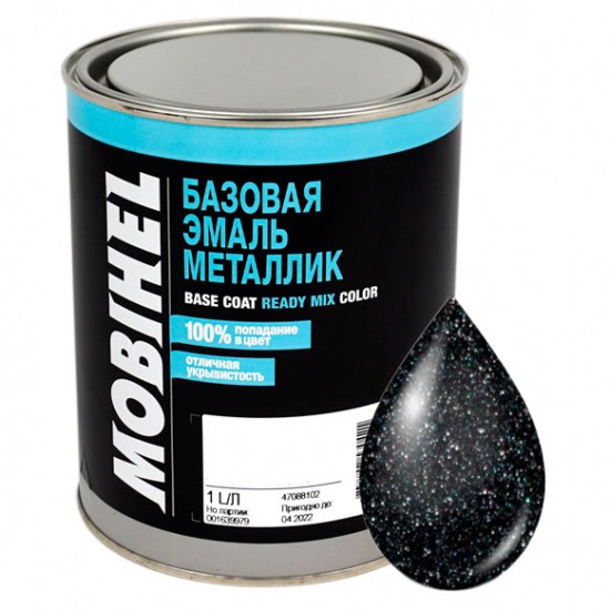 Чорна D01 Автоемаль базова металік Mobihel 1л
