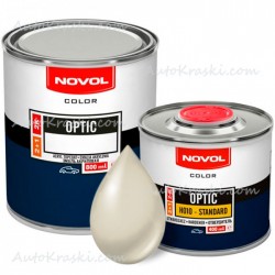Автоемаль акрилова 295 Біла вершкова Novol Optic 0,8л + Затверджувач 0,4л