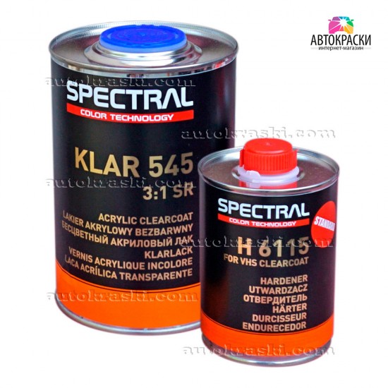Лак безбарвний кисневого сушіння SPECTRAL KLAR 545 3+1 SR 1,0 л + відп. 0,33 л