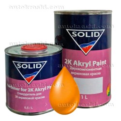 1035 Золотиста Автоемаль акрилова SOLID 2K Akryl Paint 1,0л + затверджувач 0,5л