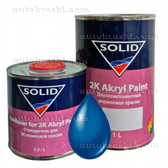 RAL 5005 Синя (богдан) Автоемаль акрилова SOLID 2K Akryl Paint 1,0л + затверджувач 0,5л