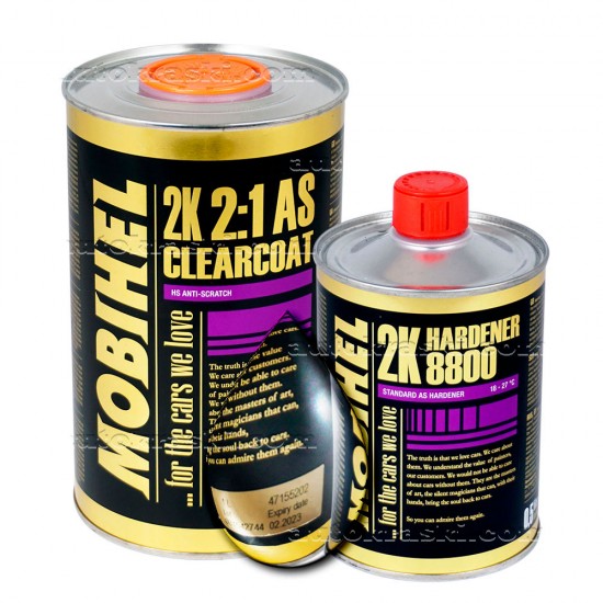 2K HS 2:1 Anti scratch акриловий лак Mobihel 1,0л + Затверджувач 8800 0,5л