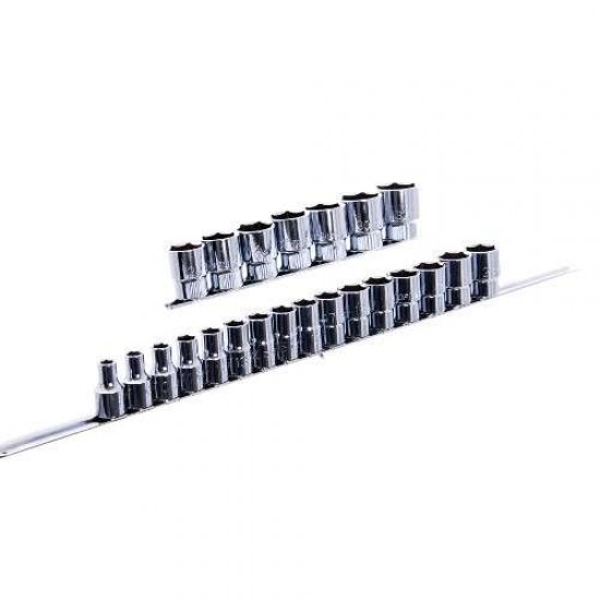 Набор 12-гранных головок на планке TOPTUL 12-гр. 1/2" 23ед. 8-32мм GAAQ1604U-12