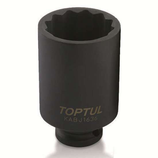 Головка 12-гранная ударная длинная TOPTUL 1/2" 36мм KABJ1636