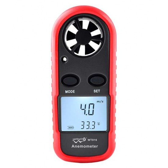 Анемометр цифровой 0,1-30м/с, -10-45°C WINTACT WT816
