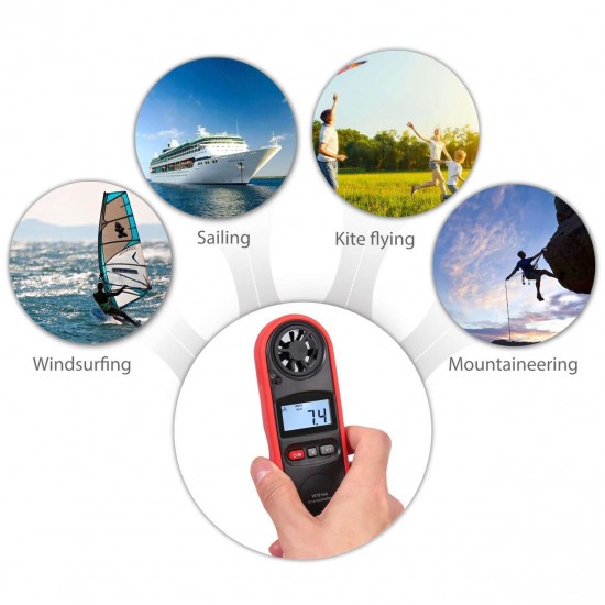 Анемометр цифровой 0,7-30м/с, -10-45°C WINTACT WT816A