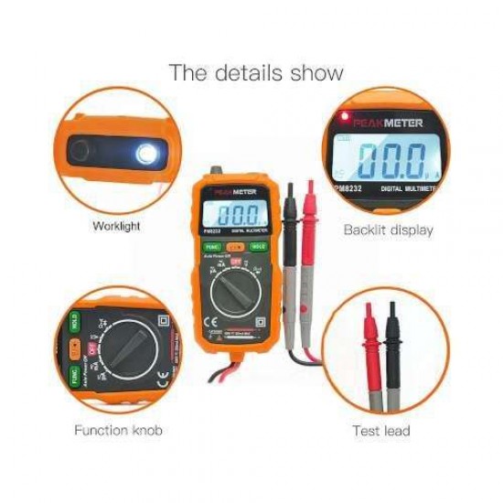 Мультиметр портативный цифровой PeakMeter PM8232