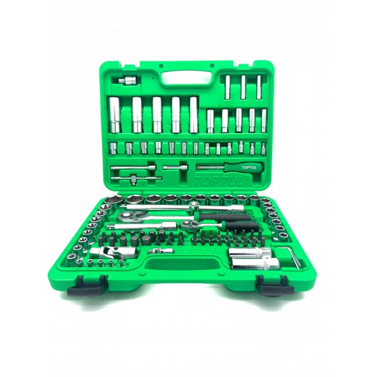 Автомобильный набор инструментов 1/4", 1/2" 108ед. (6-гр.) TOPTUL GCAI108R