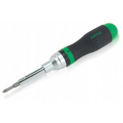 Трещоточная отвертка-битодержатель 1/4" TOPTUL 19-в-1 GAAR1002