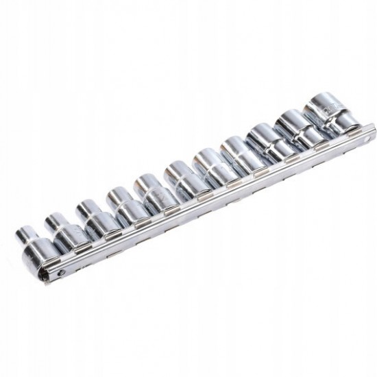 Набор 12-гранных головок на планке TOPTUL 12-гр. 1/2" 11ед. 8-22мм GAAQ1601U-12