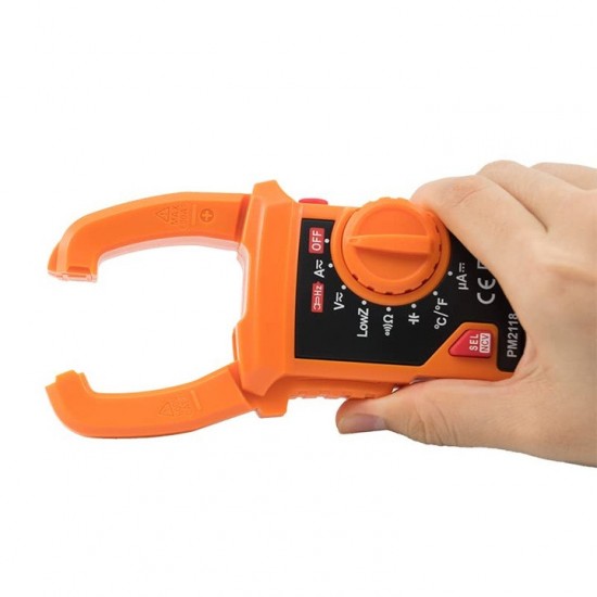 Токовые клещи с мультиметром и термопарой PeakMeter PM2118