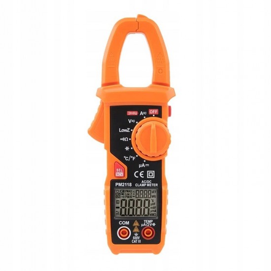 Токовые клещи с мультиметром и термопарой PeakMeter PM2118
