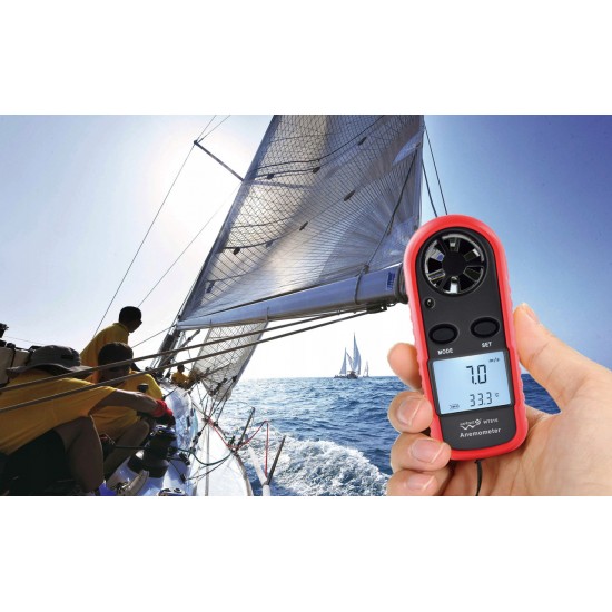 Анемометр цифровой 0,1-30м/с, -10-45°C WINTACT WT816