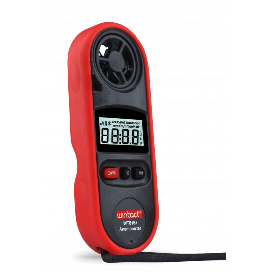 Анемометр цифровой 0,7-30м/с, -10-45°C WINTACT WT816A