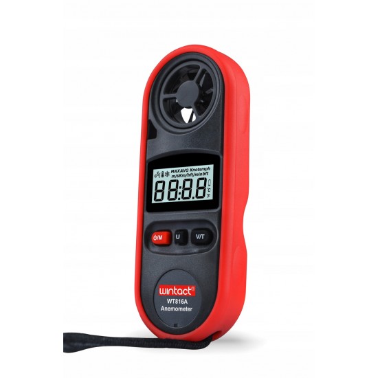 Анемометр цифровой 0,7-30м/с, -10-45°C WINTACT WT816A