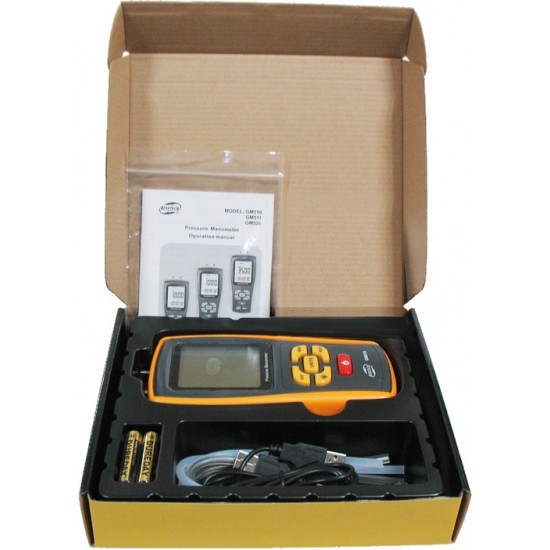 Дифманометр цифровой USB, ±35 кПа BENETECH GM520