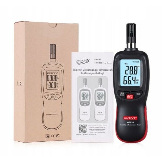 Термогигрометр цифровой Bluetooth 0-100%, -20-70°C WINTACT WT83B