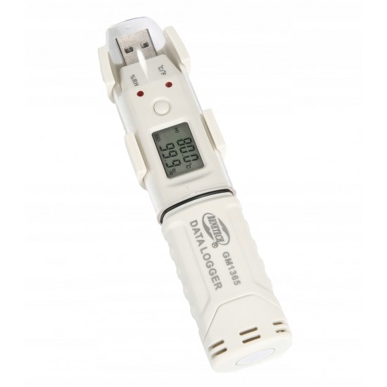 Регистратор влажности и температуры (даталоггер) USB, 0-100%, -30-80°C BENETECH GM1365