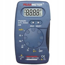 Мультиметр портативный с функцией измерения ёмкости и частоты PeakMeter PM320