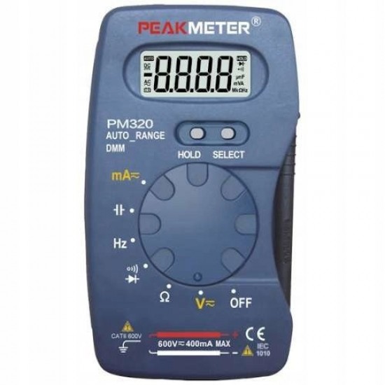 Мультиметр портативный с функцией измерения ёмкости и частоты PeakMeter PM320