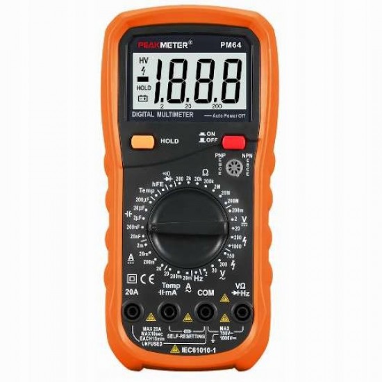 Профессиональный мультиметр с термопарой PeakMeter PM64