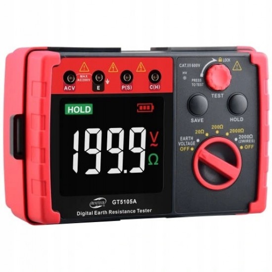 Тестер сопротивления заземления (0-2000 Ω) BENETECH GT5105A