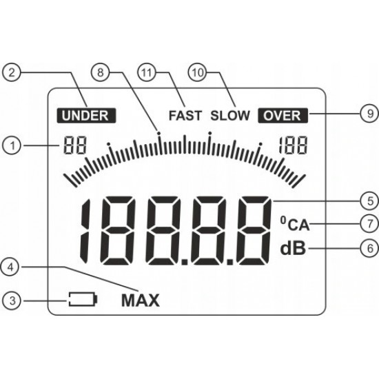 Измеритель шума (шумомер) 30-130 дБ WINTACT WT1357