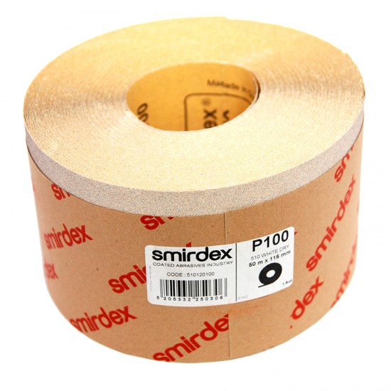 Наждачний папір Smirdex 510 White Line рулон білий 116ммх25м (50 м), Р=100