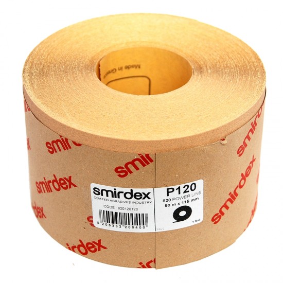 Наждачний папір Smirdex 820 Power Line у рулонах 116 мм х 25 м (50 м), Р=220